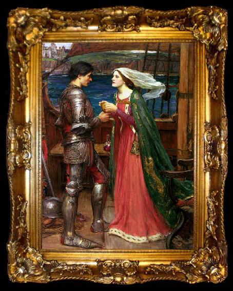 framed  John William Waterhouse Tristram and Isolde (mk41), ta009-2